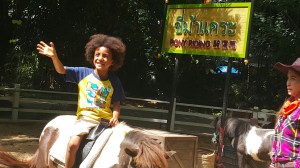 He got to ride a Pony...