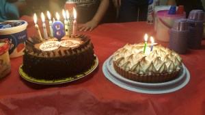 chocolate cake and lemon pie...yummy